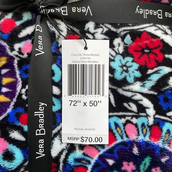 Vera Bradley Bedding Nwt Vera Bradley Blanket 72x5 Medallion Blue